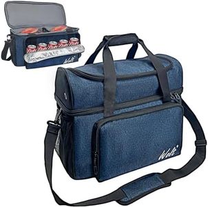 WOLT Bowling Ball Bag 2 Ball, Bowling Bag with Padded Holder- Fits Shoes Up to Mens Size 16 and Accessories