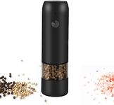 Coypubb Salt and Pepper Mill, Electric Pepper Grinder with Adjustable Coarseness Refillable Design Ceramic Core for Kitchen Restaurant Picnic BBQ