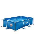 Summer Waves P30509260 8.5 x 5.25 Foot 26 Inch Deep Rectangular Small Metal Frame Above Ground Family Backyard Swimming Pool, 102.5 x 63 x 26 inches - Blue, 8.5 Feet