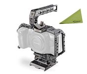 Tilta Full Camera Cage compatible with Blackmagic Pocket Cinema Camera BMPCC 4K/6K Movie Filmmaking kit,with Camera Cage Top Handle,T5 SSD Drive Holder - Tactical Gray TA-T01-A