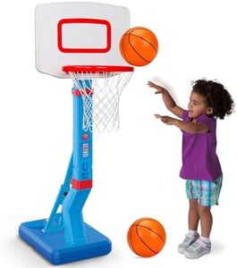 Toddler Basketball Hoop Indoor Mini Adjustable Poolside Basketball Goal with Ball Pump for Boys Girls Outdoor Toys for Backyard Game Outside Basketball Toy for Kids Age 2-4 3-5 6 7 4-8 Birthday Gifts