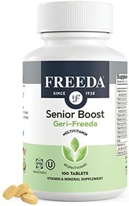 FREEDA Senior Boost Multivitamin - Kosher Vitamins for Men & Women 60 and Over - One Daily Coated Tablet - Women’s & Men’s Vitamins Multivitamin 60 Plus - Vitamins for Women Over 60 Plus Elderly