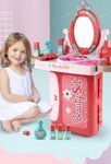 Goyal's Big Beauty Set Suitcase Toy for Kids Girls 3 in 1 Learning Educational Make Up Suitcase Kit with Makeup Accessories Pretend Play Set Portable Suitcase Toy Gift for Girls