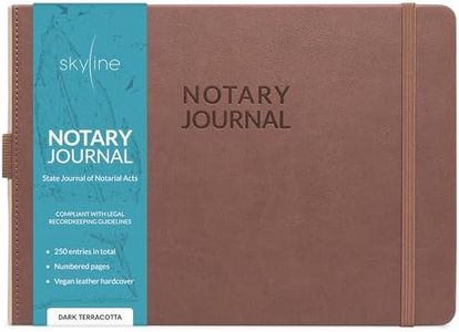 Skyline Official Notary Journal (Dark Terracotta, Smaller than A4 (10" x 7"))