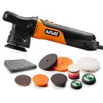 AUTIWOZ W02 Dual Action Car Buffer Polisher,2/3Inch Small Polisher Kit,630W Random Orbital Polishing Machine,6 Variable Speeds 2500-7000RPM,3m Cord for Car Detailing and Spot Repair