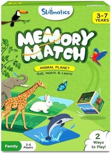 Skillmatics Board Game - Memory Match Animals, Fun & Fast Memory Game for Kids, Preschoolers, Toddlers, Gifts for Boys & Girls Ages 3, 4, 5, 6, 7