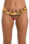 Sunshine 79 Women's Side Shirred Hipster Bikini Swimsuit Bottom, Sunshine//Flower Power, 12