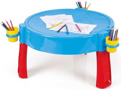 DOLU Kids 3-in-1 Sand & Water Pit with Drawing Table – Blue Outdoor Play Station