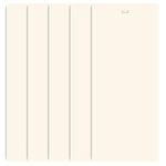 DALIX PVC Vertical Blind Replacement Slats Curved Smooth Ivory 82.5 Length 5 Pack