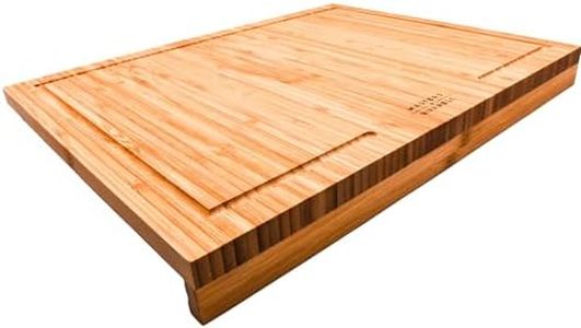 Counter Edge Bamboo Chopping Board Wooden Kitchen Cutting Board Secure Durability and Strength 100% Natural Durable Bamboo Masters & Burrell