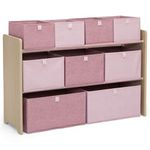 GAP GapKids Deluxe Toy Organizer - Greenguard Gold Certified, Blush/Natural