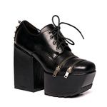 LAMODA - Excuses Platform Heels, UK 5 Black Pu