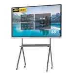 TouchWo 65" Touchscreen Monitor Smart Board, 4K Interactive Presentation Electronic Whiteboard, All-in-One PC, Digital Signage Display for Office & Classroom, Core i3 RAM 4GB+SSD 256GB