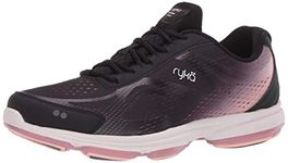 Ryka Women's Devotion Plus 2 Walking Shoe, Black/Rose, 6 UK