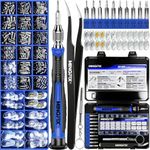 Eyeglass Sunglass Repair Kit,MINGFIX Magnetic Eye Glasses Repairing Tool Kit with Assorted Screws,Nose Pads,Small Screwdriver Bit Set & Tweezer with Mini Travel Case for Glasses,Sunglasses and Others