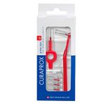 Curaprox CPS 07 Prime Start Interdental Brush Kit, Red - 5 x 0.7mm - 2.5mm Interdental Brushes + 2 Interdental Toothbrush Holders