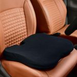 betterhood PosturePro Premium Car Seat Cushion for Driving Seat | Orthopedic Memory Foam, Cotton Cover | Car Cushion Pillow for Tailbone Pain Relief | Ergonomic Design for Long Drive Comfort (Black)