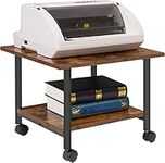 HYGRAD BUILT TO SURVIVE 2 Tier Wooden Industrial Retro Mobile Rolling Printer Kitchen Under Table Cart Trolley