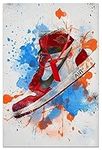 Hypebeast Red Sneaker Wall Art AJ P