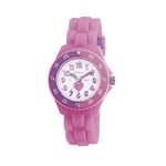 Tikkers Kids Time Teacher Pink Rubber/Silicone Strap Watch TK0003 Heart Design