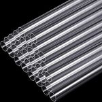 30 Pcs Acrylic Tube Rigid Acrylic Pipe Wall Thickness Round Cylinder Clear Pipe Plastic Hard Clear Tubing DIY Acrylic Tube for Advertising Lighting (16 Inch Long) (1 Inch)