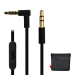 Replacement Cable/Wire For Beats Audio Cable+Inline Remote/Microphone for Beats by Dr. Dre Headphone SoloHD/Studio/Pro/Detox/Wireless-Compatible to Apple iPhone And Samsung Galaxy Note (Black)