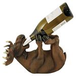 True Mischievous Moose Polyresin Wine Bottle Holder Set of 1, Brown, Holds 1 Standard Wine Bottle