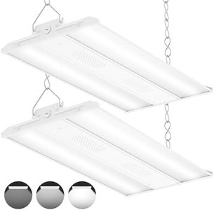 CINOTON 2FT 165W/110W/80W LED Shop Light with 22275LM, 0-10V Dimmable Linear High Bay Lighting, 120-277V Power Tunable Commercial Hanging Lights for Garage Office Warehouse Workshop UL Listed 2 Pack