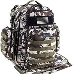 Dinictis 40L Diaper Bag Backpack for Dad,Travel Baby Nappy Bags for Men,Baby Accessories for Daddy, Camo, Daypack Backpacks