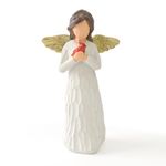 NANAOUS Guardian Angel Statue, Angel Figurines for Women, Resin Angel Statues Sympathy Rememberance Memorial Comfort Heaven Christmas Thanksgiving Gifts