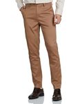 Symbol Premium Men's Slim Fit Flexi Waist Casual Pants (SYP-CTR-01_Dark Khaki_42)