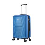 FLYMAX 24" Medium Size Suitcase Super Lightweight 4 Wheel Spinner Hard Shell ABS Luggage Hold Check in Travel Case Blue