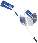 Snow Joe RJ204M 21' Twist-n-Lock Telescoping Snow Shovel Roof Rake with 6" by 25" Poly Blade, 25 inches, Blue