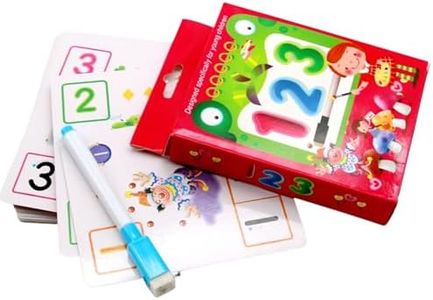 Tarjetas Educativas para Aprender a Leer y Escribir, los Números o a Sumar y Restar. Flashcards Montessori Juegos Educativos. Educación Infantil a Partir de 4 Años. Incluye Rotulador con Borrador.