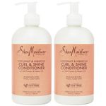 SheaMoisture Coconut & Hibiscus Curl & Shine Conditioner, 385ml(Pack Of 2)