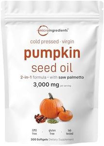 Pumpkin Seed Oil with Saw Palmetto, 3,000mg Per Serving, 300 Softgels | Cold Pressed, Pure Virgin Oil, Herbal Supplement | Supports Hair, Urinary, Bladder & Prostate Health | Non-GMO