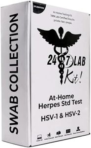 Herpes Lesion Swab Test at-Home STD Testing Kit for Women and Men - Accurate and Discreet Results CLIA Certified Labs
