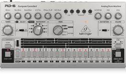 Behringer RHYTHM DESIGNER RD-6-SR Analog Drum Machine with 8 Drum Sounds, 64 Step Sequencer and Distortion Effects, Compatible with PC and Mac