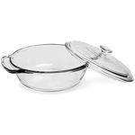 Anchor Hocking Fire-King Casserole Baking Dish with Lid, Glass, 2-Quart