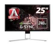 AOC AGON Gaming AG251FG - 25 Inch FHD Monitor, 240Hz, 1 ms, TN, G-Sync, USB HUB, Speakers, Height adjust (1920x1080@ 240Hz, 400 cd/m², HDMI/DP/USB 3.0)
