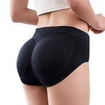 Lifestyle Helpmate Women Padded Butt Hip Enhancer Shaper Panties Beautiful Hip Pants Plus Pad Fake Ass HIPS. (Medium) Black