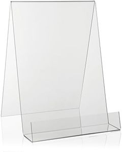 VITAdisplays Leggio per libri come supporto e espositore inclinato, in formato DIN A4, in originale PLEXIGLAS, trasparente