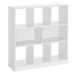 VASAGLE Bookshelf, Wooden Bookcase with Open Cubbies, Free Standing Storage Unit for Living Room, Bedroom, Children’s Room, 97.5 x 30 x 100 cm, White LBC52WT