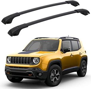 Car Roof Rack Cross Bars, Roof Bars for 2015-2022 Renegade with Grooved Side Rails, Aluminum Cross Bar Replacement for Rooftop Cargo Carrier Bag Kayak Bike Snowboard