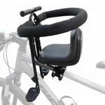Mehome Front Mount Kids Bike Seat for Adult Bike - Baby & Toddler Bicycle Seat with Adjustable Footrests, for Children 1-5 Years, Easy-Install Child Carrier for Commuting & Family Rides