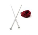 Aluminium Knitting Needle - No 10, Dia - 3.50Mm, Length - 25Cm, Pakki Salai Knitting Needle for Making Woolen Artefacts Sweaters, Doormat, Woolen Toys Set of 2