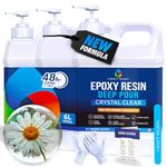 CRAFT RESIN 6L Crystal Clear Deep Pour Epoxy Resin Kit with Pumps - Food Safe & UV Resistant Best for DIY, Art, River Table, Wood, Flower, Mould Casting Resin Epoxy Kit - for Beginners & Pros