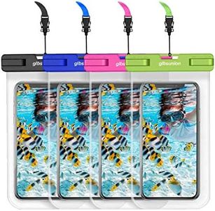 GLBSUNION Universal Waterproof Case, 4-Pack IPX8 Waterproof Phone Lanyard Pouch Underwater Dry Bag for iPhone 15 14 13 12 Pro Plus, Galaxy S24/S23 Google Pixel, up to 7.5 Inch for Beach Travel Bath