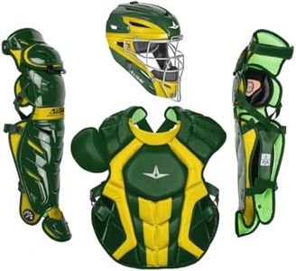 All-Star S7 Axis for Ages 12-16, 15.5" - Baseball Catching Equipment Kit, Meets NOCSAE Standard - Dark Green, Gold