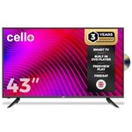 Cello C4324WSF 43" Smart LED with Built-in DVD Television Freesat HD, Ultrafast WebOS, Freeview, Bluetooth Netflix, UK Made Ideal for Bedrooms